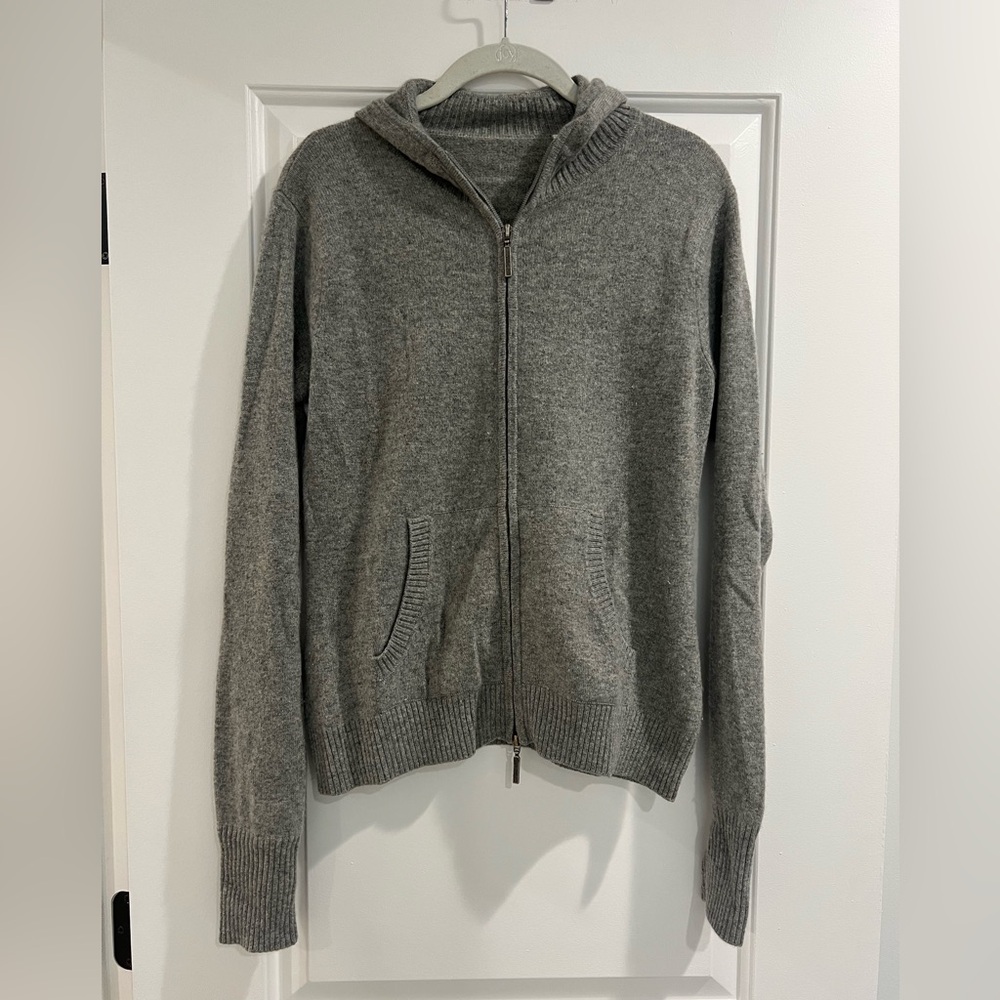 Vince Heather Gray Hooded Cardigan